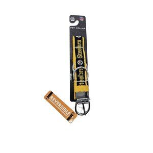 Pittsburgh Steelers Medium M Pets First NFL Reversible Pet Collar Two-Sided NEW